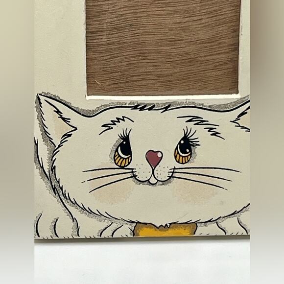 Vintage folk art wood cat frame - Picture 4 of 4